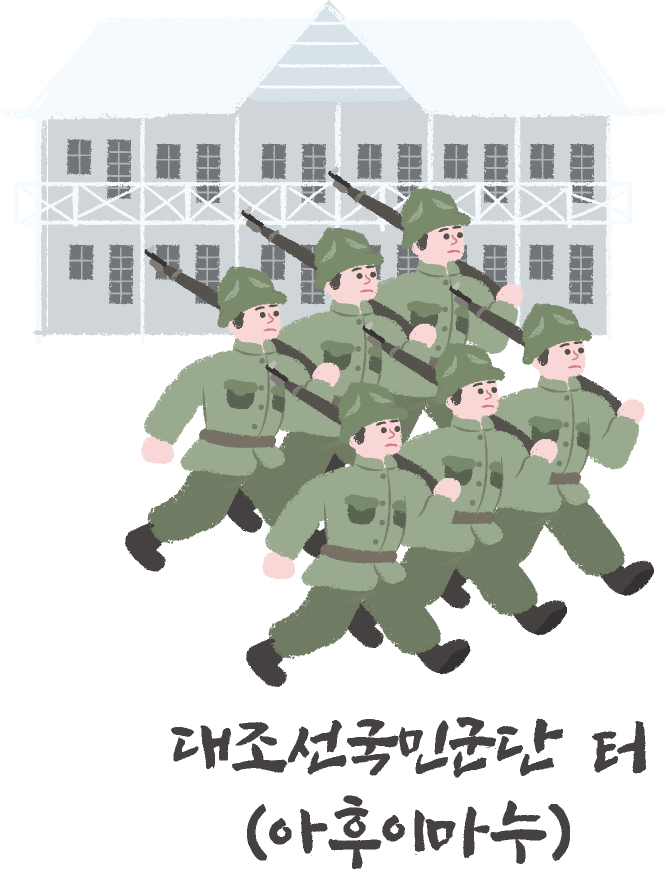 대조선국민군단 터(아후이마누) 정보 팝업보기
